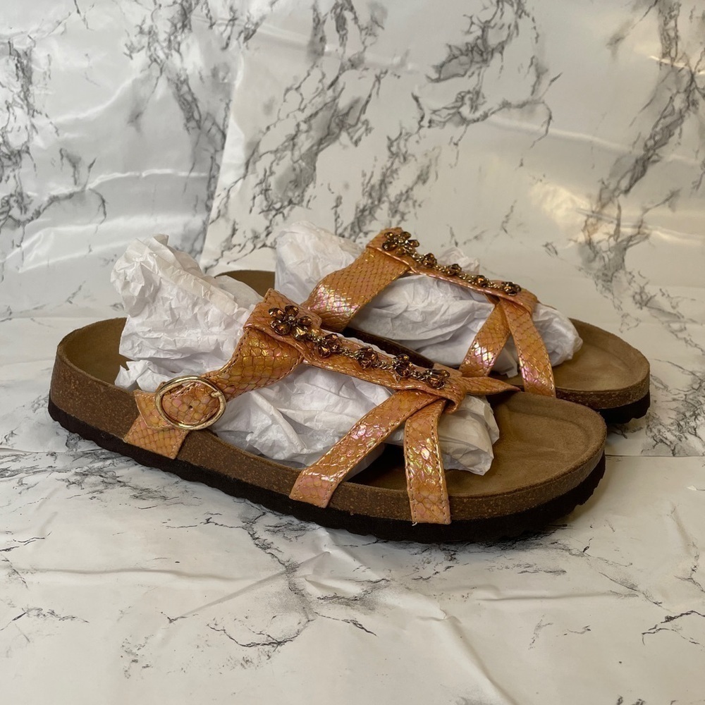 New Betula Iridescent Embellished Crystal Sandals - Picture 3 of 7